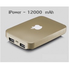 แบตสำรอง Power Bank iPower 12000 mAh สีทอง