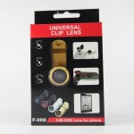 เลนส์ Universal Clip Lens 3 in 1 F-008 สีทอง