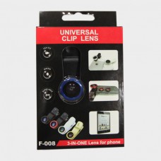 เลนส์ Universal Clip Lens 3 in 1 F-008 สีน้ำเงิน