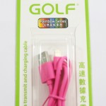สายชาร์จ lightning iPhone 5/5S,6/6 Plus Golf สีชมพู