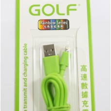 สายชาร์จ lightning iPhone 5/5S,6/6 Plus Golf สีเขียว