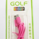สายชาร์จ Micro USB Golf สีชมพู
