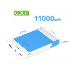 Power bank GOLF 11000 mAh Tiger 111 สีฟ้า