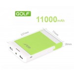 Power bank GOLF 11000 mAh Tiger 111 สีเขียว