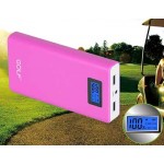 Power Bank GOLF LCD 15600 mAh สีชมพู