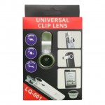 Universal Clip lens 3 in 1 เลนส์ LQ-001 สีเงิน