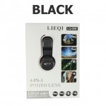 เลนส์ Lens 4 in 1 Lieqi LQ-008 เพิ่มเลนส์ CPL ช่วยลดแสงสะท้อน สีดำ