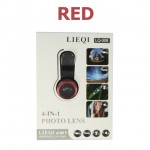เลนส์ Lens 4 in 1 Lieqi LQ-008 เพิ่มเลนส์ CPL ช่วยลดแสงสะท้อน สีแดง