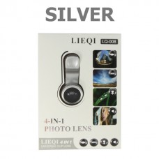 เลนส์ Lens 4 in 1 Lieqi LQ-008 เพิ่มเลนส์ CPL ช่วยลดแสงสะท้อน สีเงิน