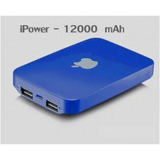 แบตสำรอง Power Bank iPower 12000 mAh สีน้ำเงิน