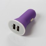 ที่ชาร์จในรถ 2 USB 1 A/2.1 A สีม่วง