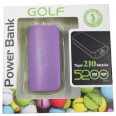 Power Bank Golf 5200 mAh Tiger 210 สีม่วง