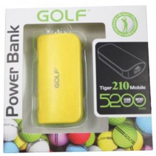 Power Bank Golf 5200 mAh Tiger 210 สีเหลือง