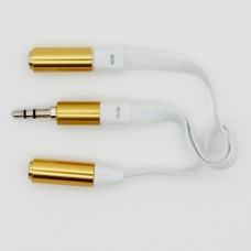 สายแยกแจ็ค RCA Stereo Audio Splitter Cable 3.5mm สีขาว-ทอง
