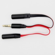 สายแยกแจ็ค RCA Stereo Audio Splitter Cable 3.5mm สีดำ-แดง
