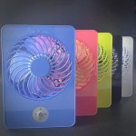 พัดลม Digital Lithium Battery Fan สีชมพู