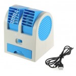 พัดลม USB MINI FAN Air Conditioning สีฟ้า