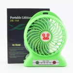 พัดลม Portable Lithium Battery Fan รุ่น ZDL - F68 สีเขียว