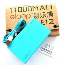 ELOOP E12 Power bank 11000 mAh ฟ้า