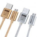 สายชาร์จ Micro USB (สายถัก) Alloy Golf สีเงิน