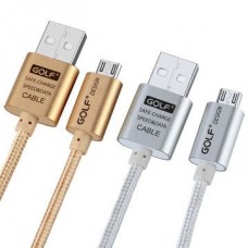 สายชาร์จ Micro USB (สายถัก) Alloy Golf สีเงิน