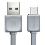 สายชาร์จ Micro USB REMAX RC-008  (สายแบน) สีเทา