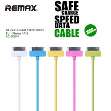 สายชาร์จ REMAX Safe and Speed iPhone 4/4S - สีชมพู