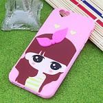 เคส iPhone 5/5S ลายการ์ตูน 3D เด็กหญิงโบชมพู