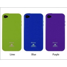 เคส iPhone 4/4s JELLY GOOSPERY เคสแข็งสีเรียบ สีน้ำเงิน