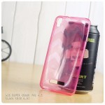 เคส AIS Super Combo Pro 4.5 (IRIS 708) เคสยางนิ่ม TPU สีเรียบ ผิวมัน ลายหยัก - สีชมพู