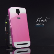 เคส Alcatel onetouch Flash Plus ขอบกันกระแทก Bumper พร้อมฝาหลัง อะครีลิค สีชมพู