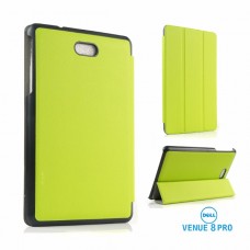 เคส DELL Venue 8 (3840) 4G LTE / PRO เคสฝาพับ 3 ท่อนสีสันสดใส ฝาพับเป็นขาตั้งได้ (สีเขียวอ่อน)