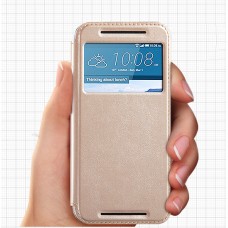 เคส HTC ONE M9 เคสฝาพับ KLD สีทอง