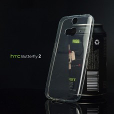 เคส HTC Butterfly 2 เคสนิ่ม Super Slim TPU บางพิเศษ พร้อมจุด Pixel ขนาดเล็กด้านในเคสป้องกันเคสติดกับตัวเครื่อง สีใส