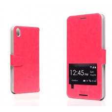 เคส HTC816 | เคสฝาพับ Mofi Flip case (ของแท้) หนัง PU สีชมพู เคสชนิด Auto-Wake up เปิดจออัตโนมัติ