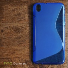 เคส HTC Desire 816G (816) เคสยางนิ่ม TPU Two-Tone สีน้ำเงินใส