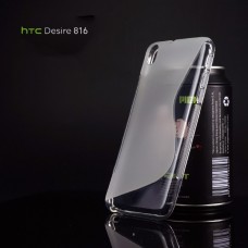 เคส HTC Desire 816G (816) เคสยางนิ่ม TPU Two-Tone สีขาวใส