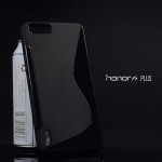 เคส Huawei Honor 6 Plus เคสนิ่ม Silicone แบบ ทูโทน สีดำทึบ