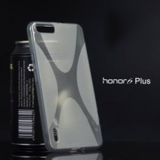 เคส Huawei Honor 6 Plus เคสนิ่ม Silicone แบบด้าน รูปตัว X สีดำใส