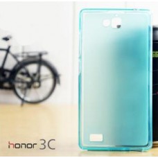 เคสซิลิโคน TPU สีเรียบ ฟ้า Huawei Honor 3C