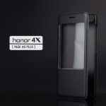 เคส Huawei Alek4G ( Honor 4X ) เคสหนัง PU รองรับระบบ View Flip Cover (รับสายได้โดยไม่ต้องเปิดฝา) สีดำ