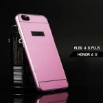 เคส Huawei ALek 4G Plus (Honor 4X) ขอบกันกระแทก Bumper พร้อมฝาหลัง อะคริลิค สีชมพู