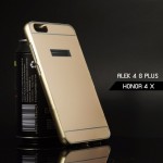 เคส Huawei ALek 4G Plus (Honor 4X) ขอบกันกระแทก Bumper พร้อมฝาหลัง อะคริลิค สีทอง