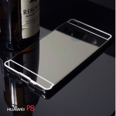 เคส Huawei P8 l เคสฝาหลัง + Bumper (แบบเงา) ขอบกันกระแทก สีสเปซเกรย์