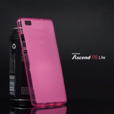เคส Huawei P8 Lite เคสนิ่ม TPU สีเรียบ สีชมพู