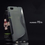 เคส Huawei P8 Lite เคสนิ่ม Silicone แบบ ทูโทน สีดำใส