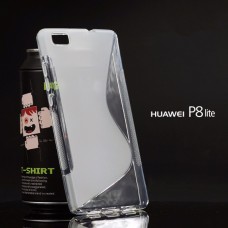 เคส Huawei P8 Lite เคสนิ่ม Silicone แบบ ทูโทน สีขาวใส