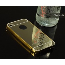 เคส iPhone 4 / 4s l เคสฝาหลัง + Bumper (แบบเงา) ขอบกันกระแทก สีทอง