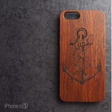 เคส iPhone 6 / 6S (4.7 นิ้ว) เคสแข็งลายไม้แกะสลัก แบบที่ 1