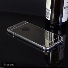 เคส iPhone 6 / 6S (4.7 นิ้ว) l เคสฝาหลัง + Bumper (แบบเงา) ขอบกันกระแทก สีเงิน